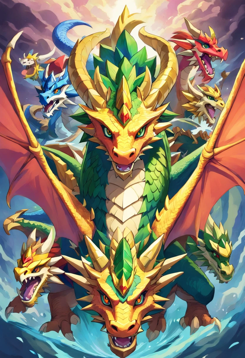 Dragon with 5 heads, tiamat