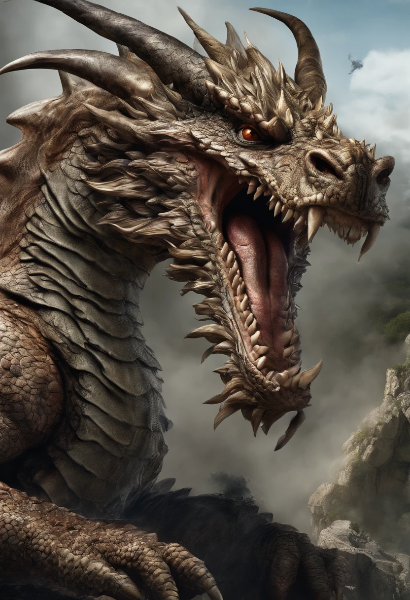 (Absurdo, alto, ultra detalhado) Five-headed dragon,Full HD