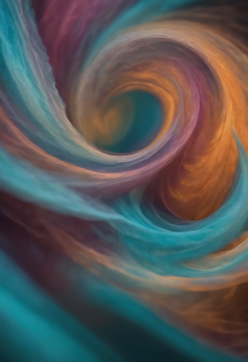 A photograph that captures the poetic symbolism of an abstract sea of swirling colors, representing the ephemeral nature of dreams and the fusion of reality and imagination.
