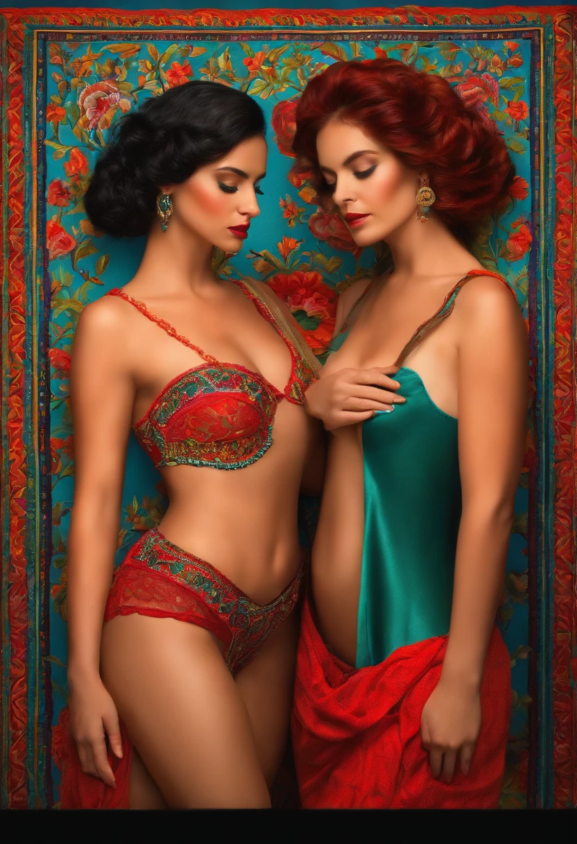 Dos mujeres besandose desnudas