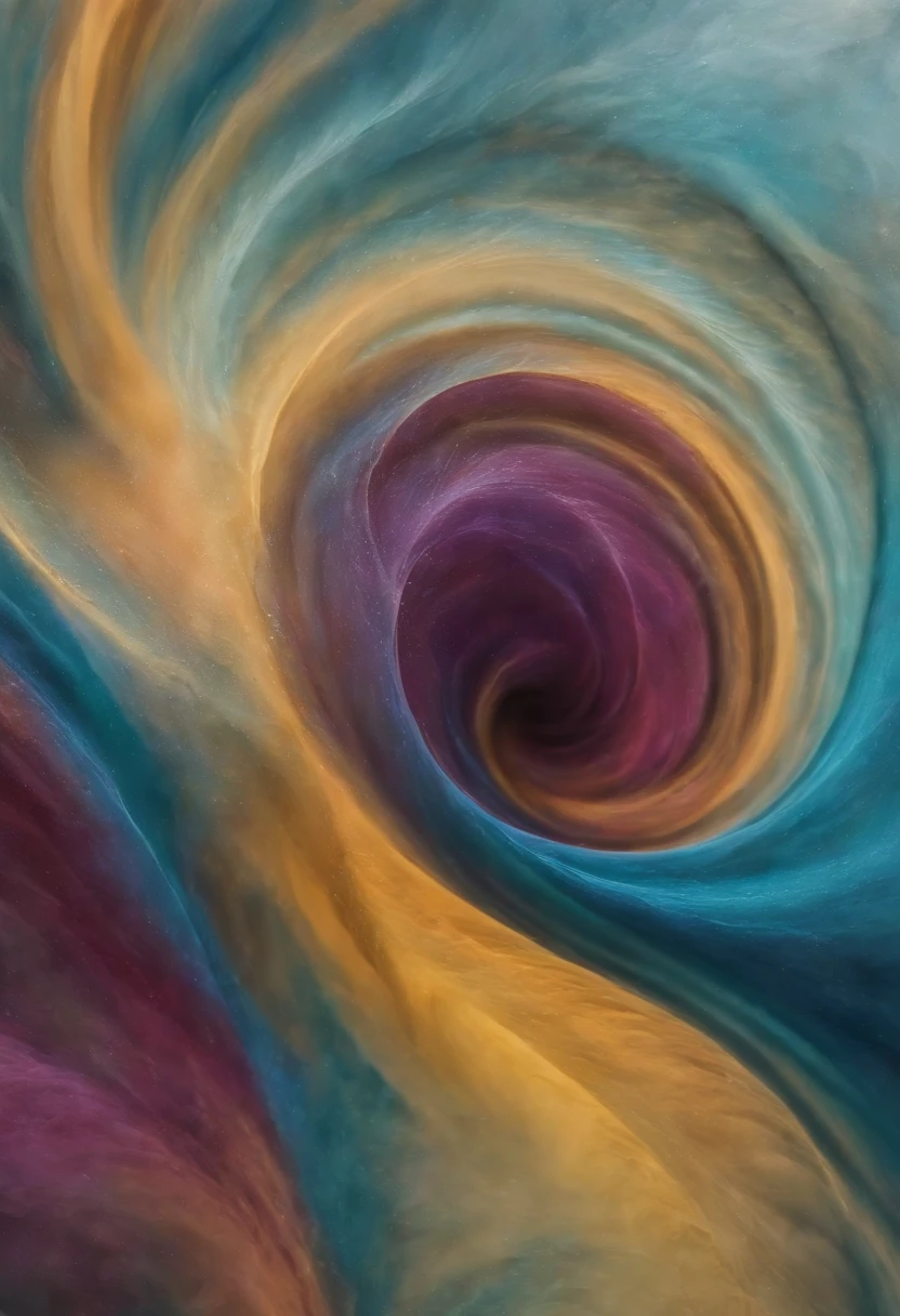 A photograph that captures the poetic symbolism of an abstract sea of swirling colors, representing the ephemeral nature of dreams and the fusion of reality and imagination.