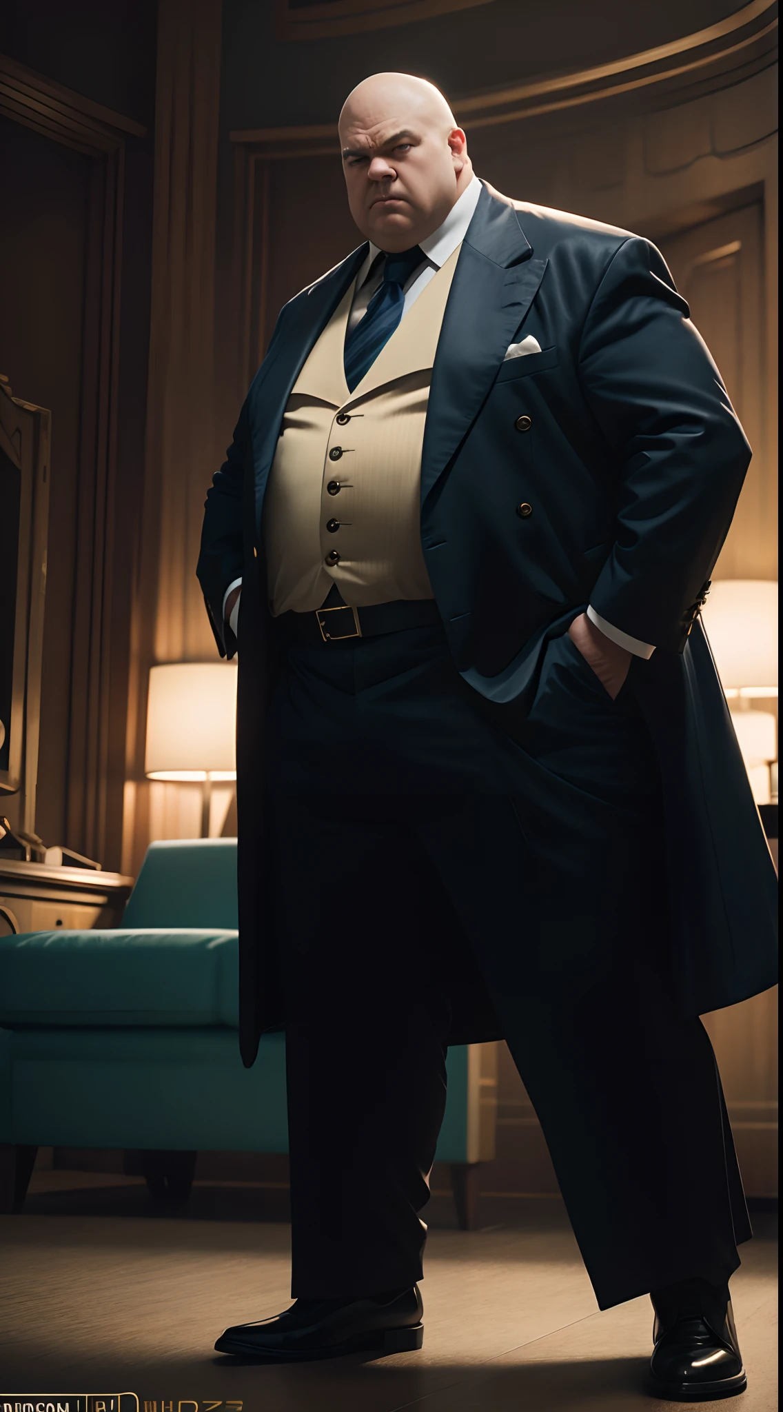 Kingpin super fat Marvel, 35mm lens, photography, ultra details, HDR, UHD,8K