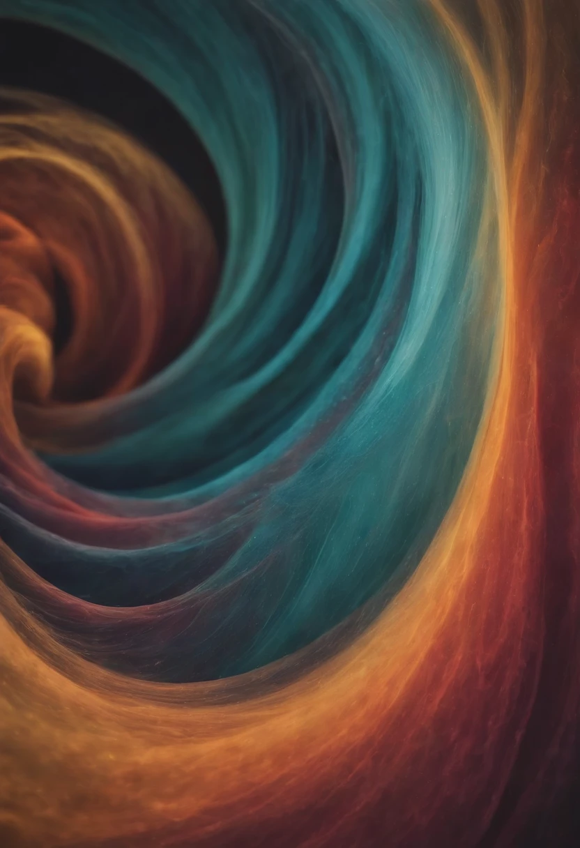 A photograph that captures the poetic symbolism of an abstract sea of swirling colors, representing the ephemeral nature of dreams and the fusion of reality and imagination.