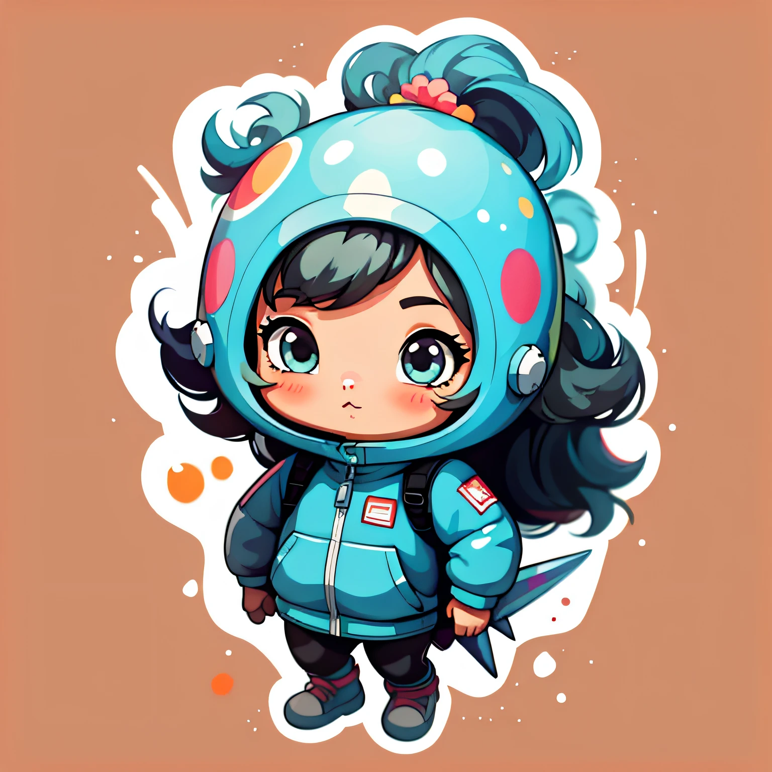 sticker,1girl, simple background,