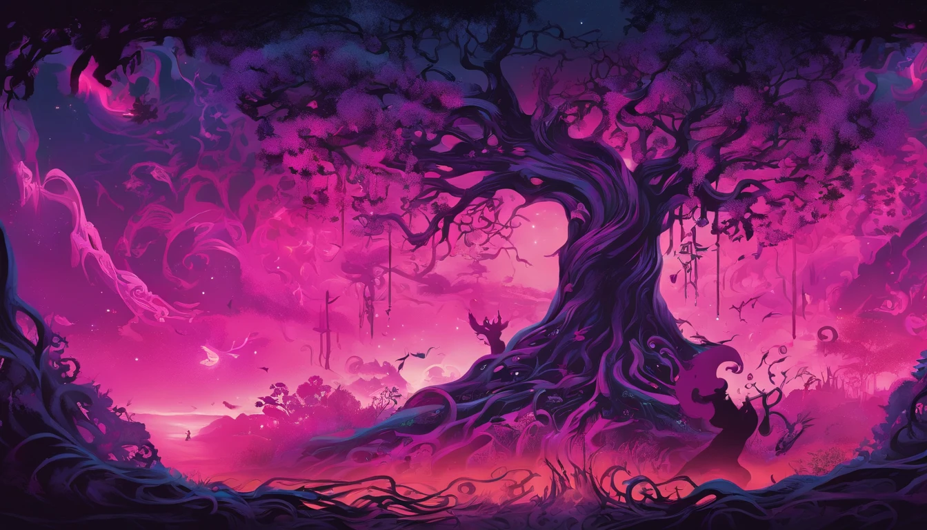 (a pink-haired demon woman,spells:1.1,glowing:1.1)(illustration)(best quality,ultra-detailed,realistic:1.37),demonic witch(demonic:1.1)(magic:1.1)(forest)(dark and mysterious,ominous atmosphere),casting powerful spells,creating magical energy(magic:1.1),vibrant pink hair(swirling pink hair)(flowing pink hair),horns(devil horns:1.1),piercing red eyes,enchanted scepter(magical scepter),elaborate dark robe,glowing magical sigils,fiery embers swirling(magical embers:1.1)(glowing embers),magical aura(glowing aura),eerie shadows,otherworldly presence(presence),sinister smile,nightfall in the background(dark night:1.1)(moonlit forest),lush and dense foliage(twisted trees)(mystical plants:1.1),mystical particles(swirling particles)(floating particles),ethereal glow(ethereal:1.1)(soft glow),faint moonlight breaking through the trees,haunting and captivating(scary atmosphere),bewitching beauty,wide range of colors(vivid colors)(contrasting colors),mystical realm,impressive details,dynamic composition,mesmerizing artwork,photorealistic style(picasso style),impressive shading and lighting,explosive energy,magical atmosphere(fantasy atmosphere),dreamlike scene