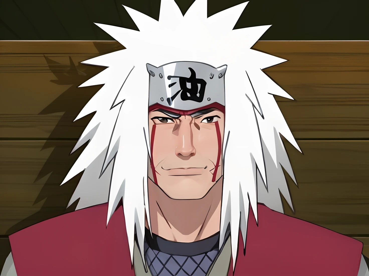 A closeup of a person blinking their eye and holding two popsicles in a field, de Naruto, Jiraiya , sorrindo e piscando o olho direito , 8k , olho esquerdo fechado , olho escuro