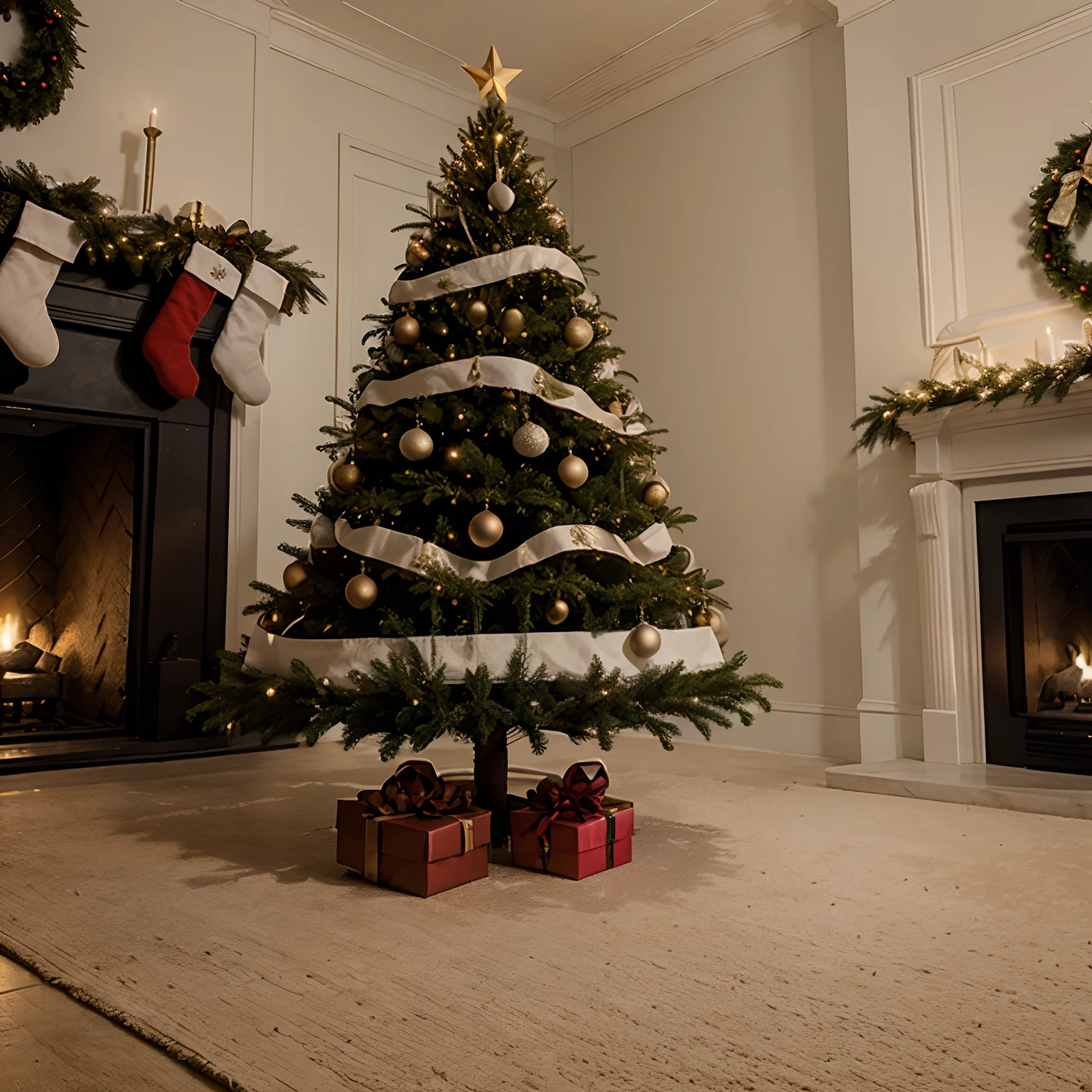 Christmas background with a Chrisms tree