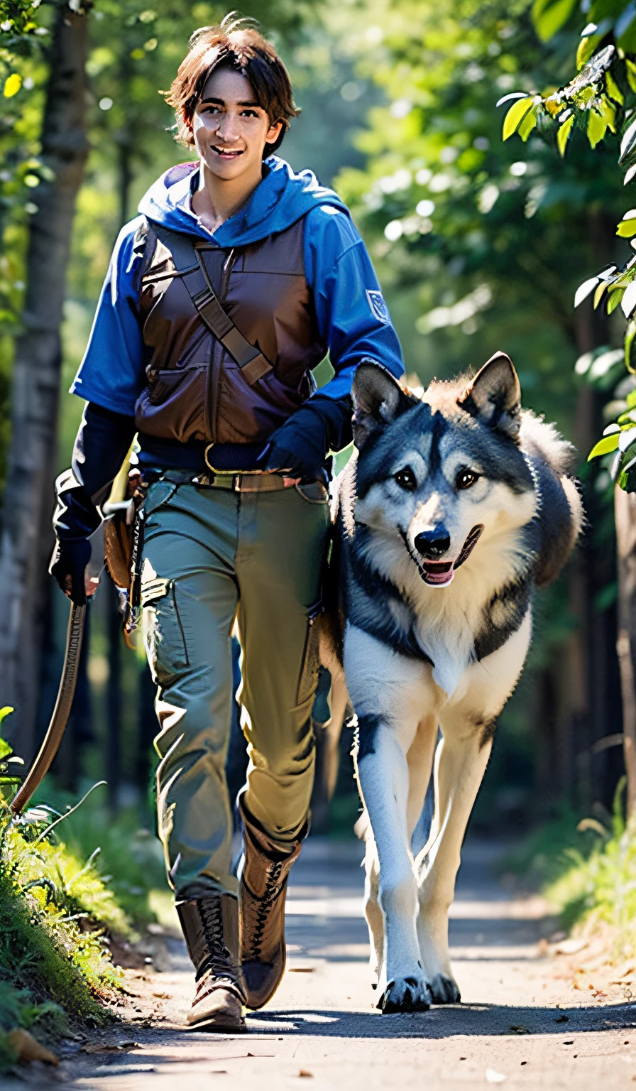 pantalones estilo militar cortos, hombre , varon, masculinos, color negro con detalles en azul, plumas y pield e animal, estilo militar