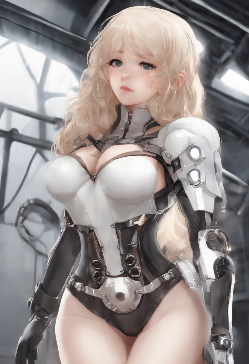 nsfw,{{{{{illustration,ultra detailed}}}}},a cute girl,{{{{{li,pee,child,kawaii,{{slender}},{{{{{crotch extremely detailed connection machines,put on the mechanical chastity belt,ultra detailed mechanical chastity belt}}}}},{{{{{a lot of duct hoses are connected to her crotch}}}}},{sweat},{{super detailed skin,glistening skin}},{{{love juice}}},wet crotch, {{crying}},despair,scared,arms behind back,spread legs,wearing see-through white leotard,restraint,bare shoulder,cinematic lighting,beautiful detailed glow,caustic,lens flare