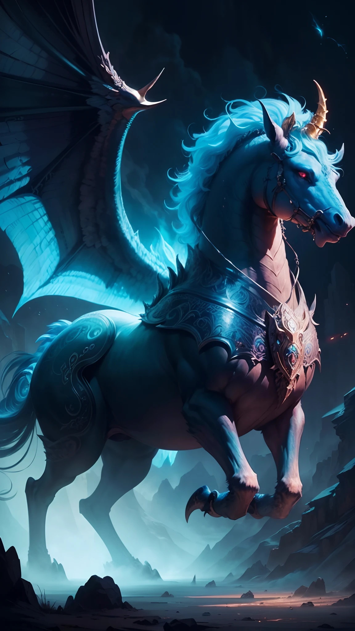 (Best quality, A high resolution, Masterpiece:1.2), Detailed illustration, mythological creatures, Vibrant colors, Dramatic lighting, majestic landscape, ancient civilizations, Enigmatic Atmosphere, Epic battles, Legendary monsters, Intricate details, Fantasy beasts, mythological beasts, magical aura, surreal scenery, dreamlike landscapes, mysterious creature, Whimsical elements, Legendary adventures, A fascinating world, Otherworldly creatures, Extraordinary creatures, Ancient legends, Mythological realm, an epic fantasy, Awe-inspiring sights, Intricate patterns, Ethereal beauty, Breathtaking images, Hybrids in mythology, Engaging artwork