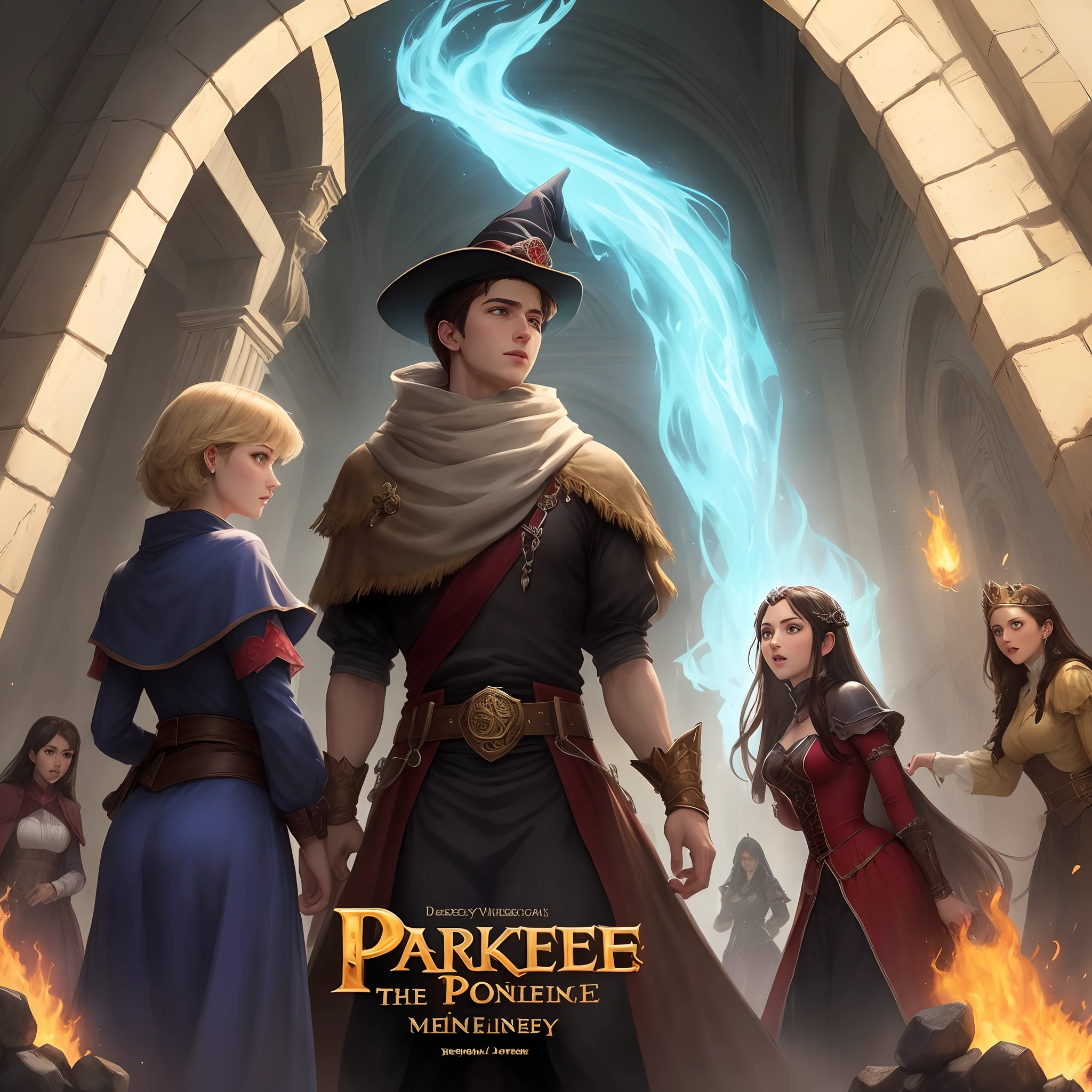 cover of a film, with the title Castle, made by Disney, with the main character being a princess called Diana, and a group of 4 friends, this group of 4 friends helps the princess escape from the castle in which she is trapped, and to escape They have to do several challenges, such as looking for hidden levers, escaping from a giant spider through a maze, parkour, questions, lava, fire and ghosts, deadly money, luck, and dragon, in the end the group of friends discovers that the princess was a witch trying to escape from a prison.