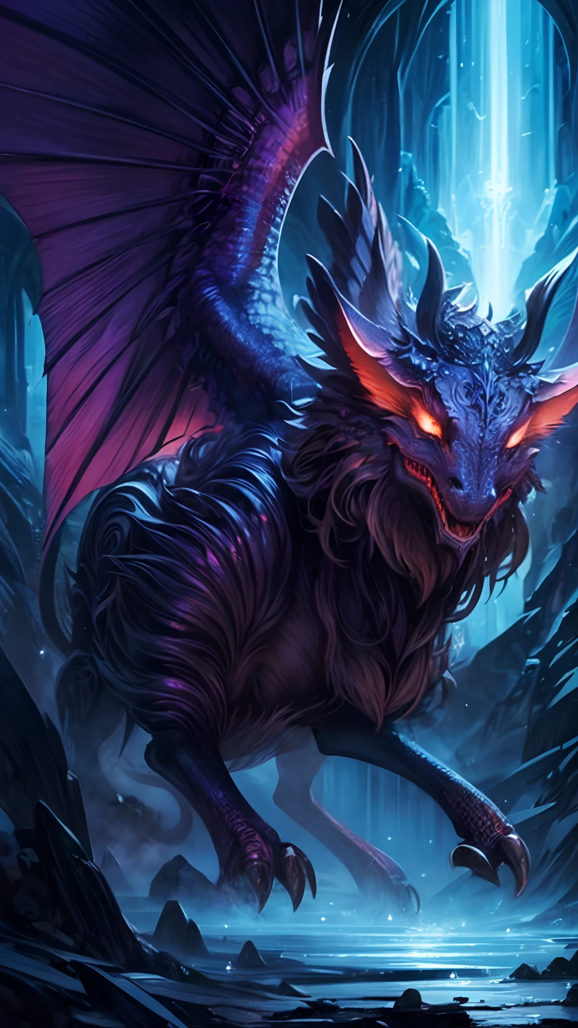 (Best quality, A high resolution, Masterpiece:1.2), Detailed illustration, mythological creatures, Vibrant colors, Dramatic lighting, majestic landscape, ancient civilizations, Enigmatic Atmosphere, Epic battles, Legendary monsters, Intricate details, Fantasy beasts, mythological beasts, magical aura, surreal scenery, dreamlike landscapes, mysterious creature, Whimsical elements, Legendary adventures, A fascinating world, Otherworldly creatures, Extraordinary creatures, Ancient legends, Mythological realm, an epic fantasy, Awe-inspiring sights, Intricate patterns, Ethereal beauty, Breathtaking images, Hybrids in mythology, Engaging artwork