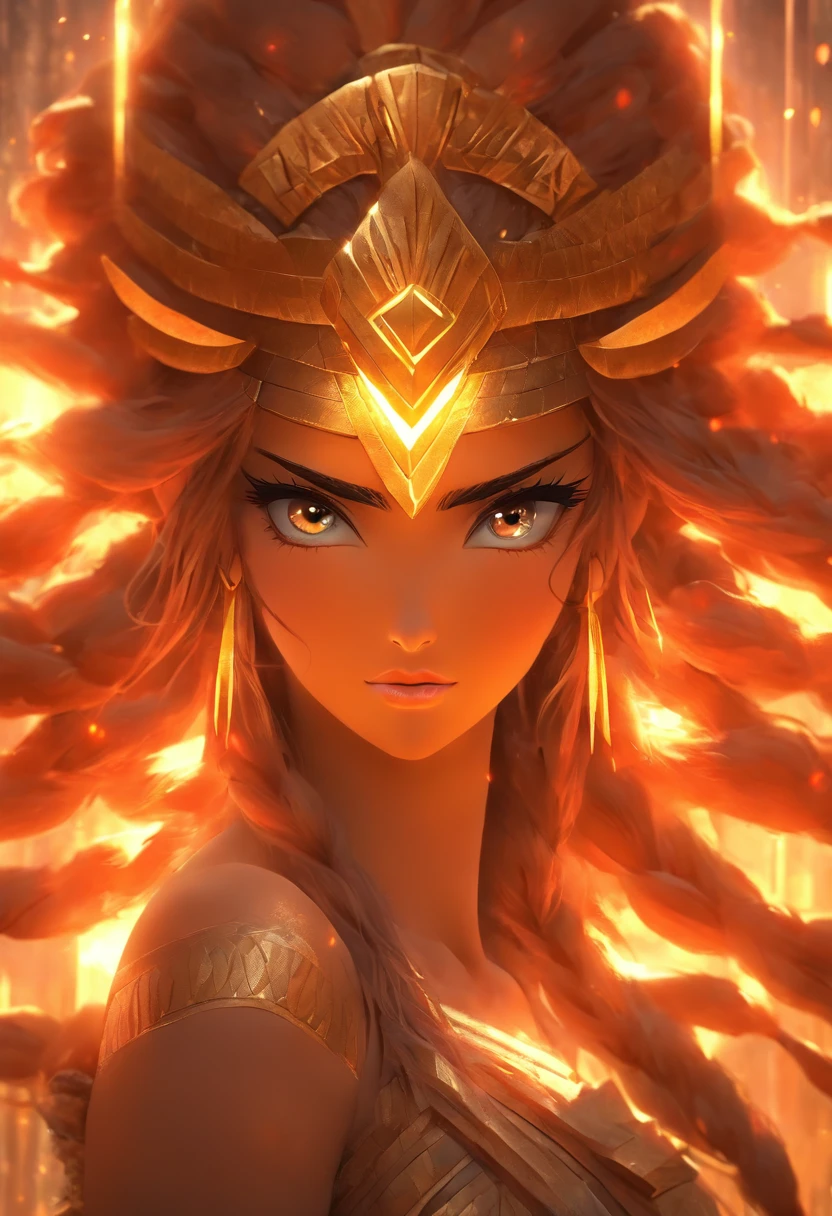 (((Ninmah)) best quality, ultra-high resolution, 4K detailed CG, masterpiece, Sumerian goddess, long hair, mother goddess, aesthetics, Sumerian, ((temple)), beautiful image, screen-centered,