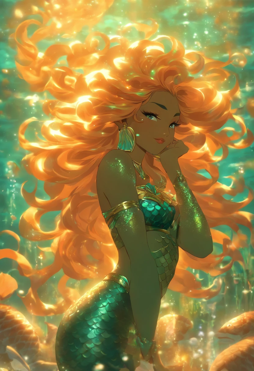 (((Ninkasi))) best quality, ultra-high resolution, 4K detailed CG, masterpiece, goddess Sumeria, long hair, black hair, clay jar, aesthetics, Sumerian, ((mermaid)), beautiful image, centered on the screen,