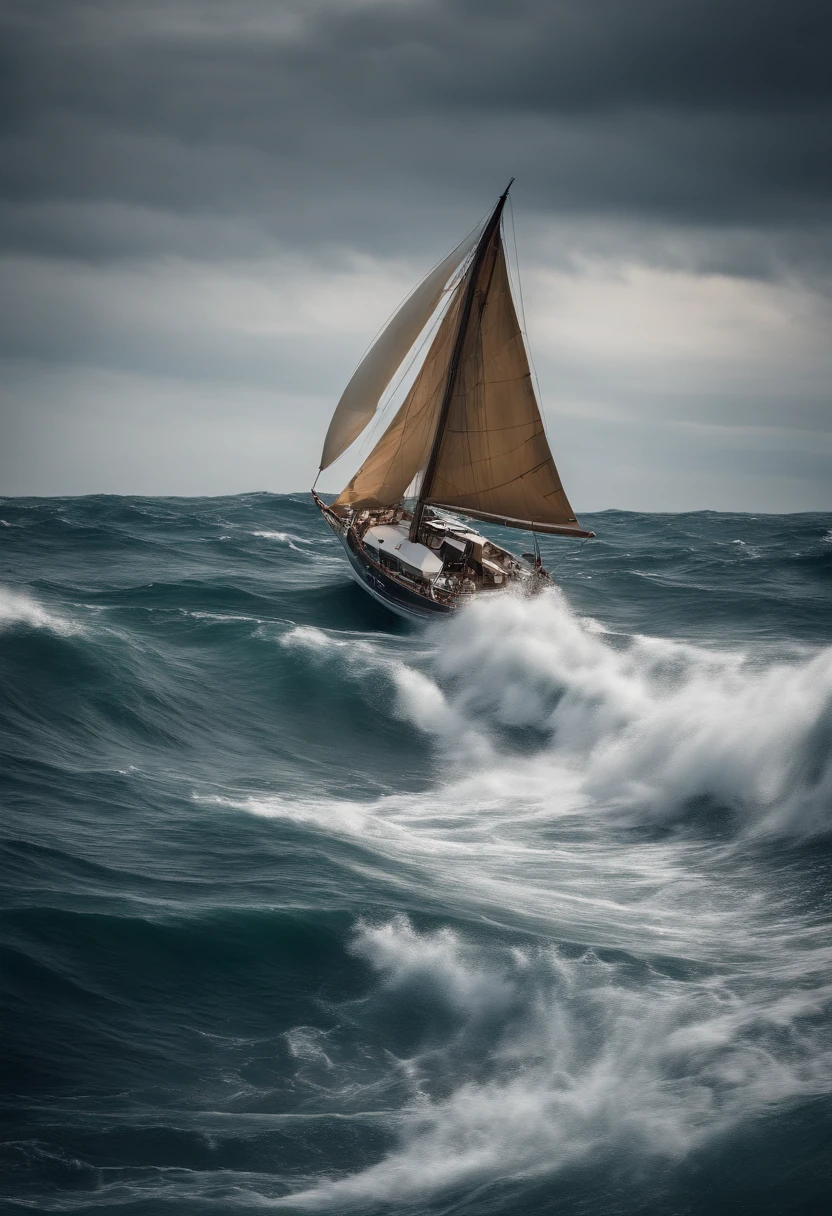 An image of a boat sailing in rough waters, ilustrando o conceito de enfrentar desafios e incertezas.
Remember to choose high-quality, visually appealing images that relate to the content of the video. -se de que a imagem de fundo esteja em harmonia com a mensagem que deseja transmitir aos espectadores. This will help create a visually appealing and captivating video. ultra realista.