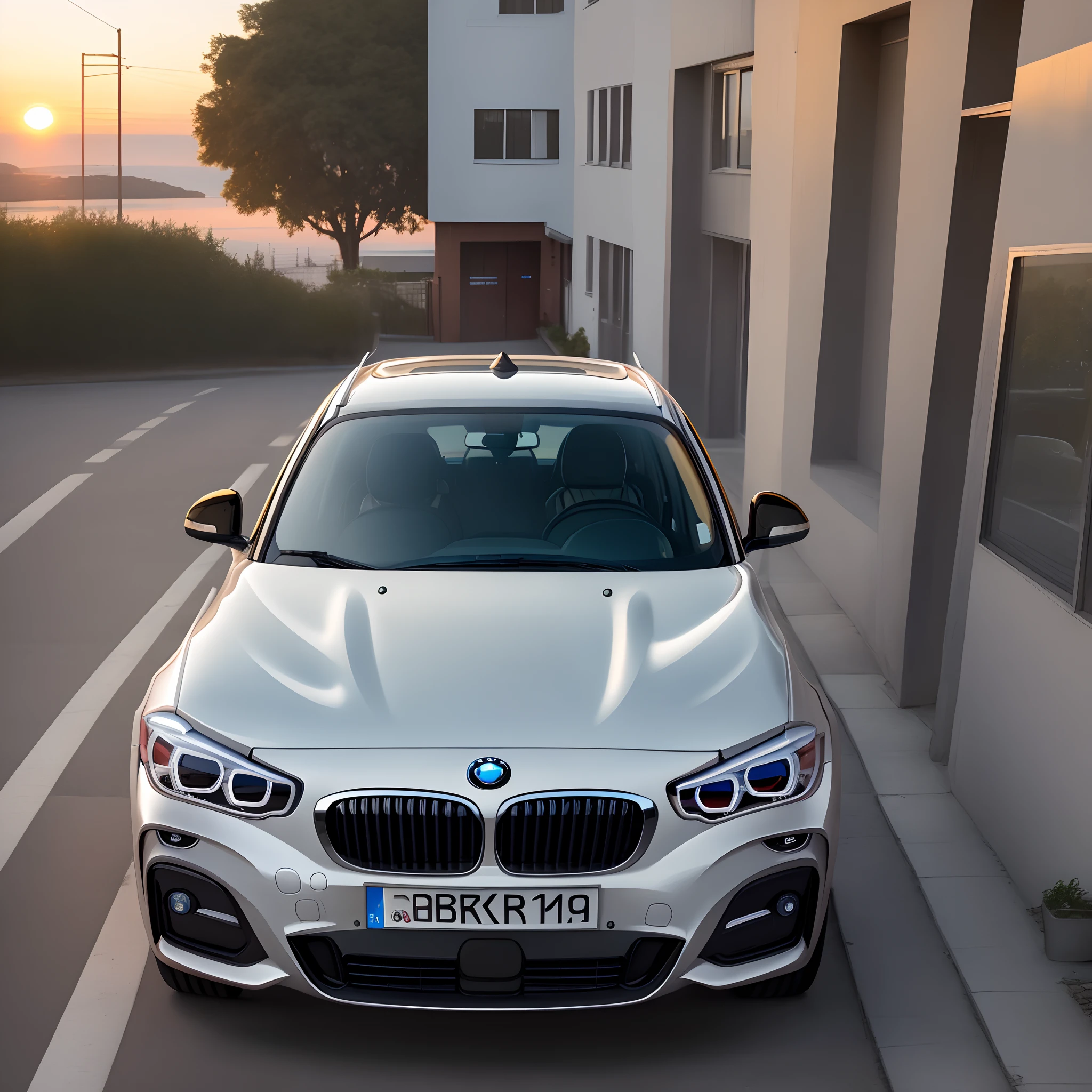 BMW 130i White Sunset Front