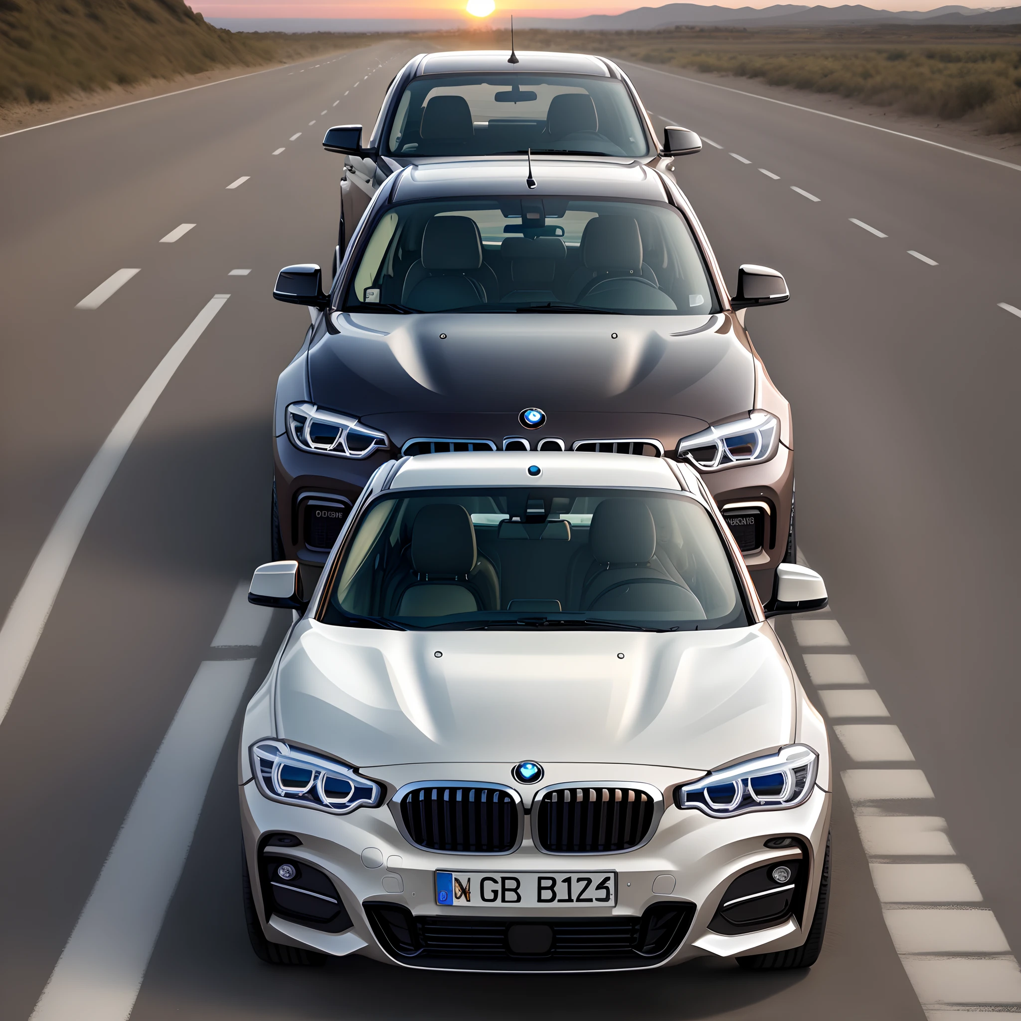 BMW 130i White Sunset Front