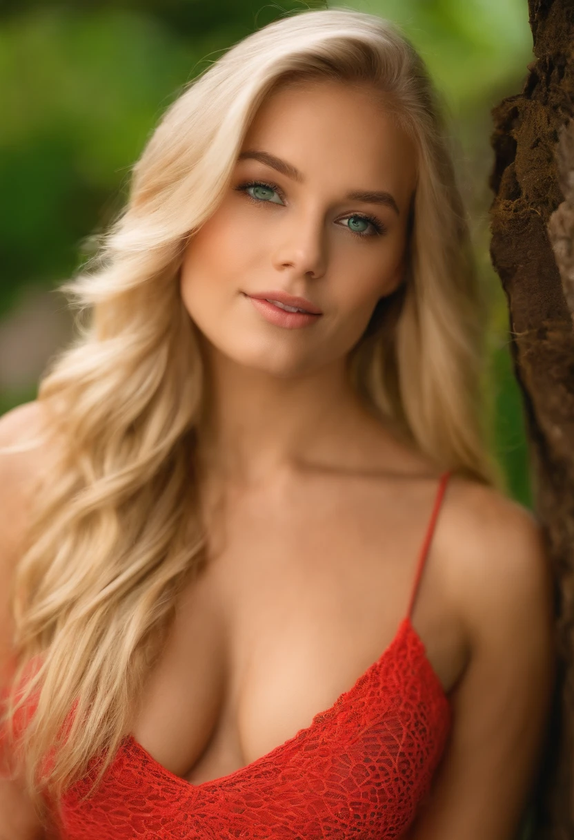 Sexy blonde woman, 22 years old, beautiful body, medium tits and marked, hard nipples. green eyes
