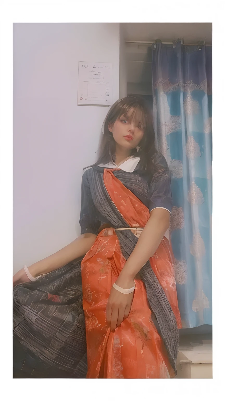 top-quality,ultra-detailliert,masterpiece,realisitic,Photo Real,Bright lighting,1 girl in, an extremely beautiful , (kawaii:1.2),Thin smile, (Brown eyes),(brown haired),(bangss),perfect glossy skin,flawless skin,((erotick,Sexy and sexually explicit)),((accurate hands without incongruity)), large full breasts,big breasts thin waist, Look at viewers,((a sailor suit)),((Short sleeve uniform white shirt)),(red necktie),(Blue Mini Pleated Skirt),(((skirt lift by yourself))),(lifted by self),(Showing panties),panties on,panties focus,((Sit up,spread legswide)), sockes, (Black knee socks),(Loafer shoes), during daytime,On the train,Horizontal long seat with your back to the window