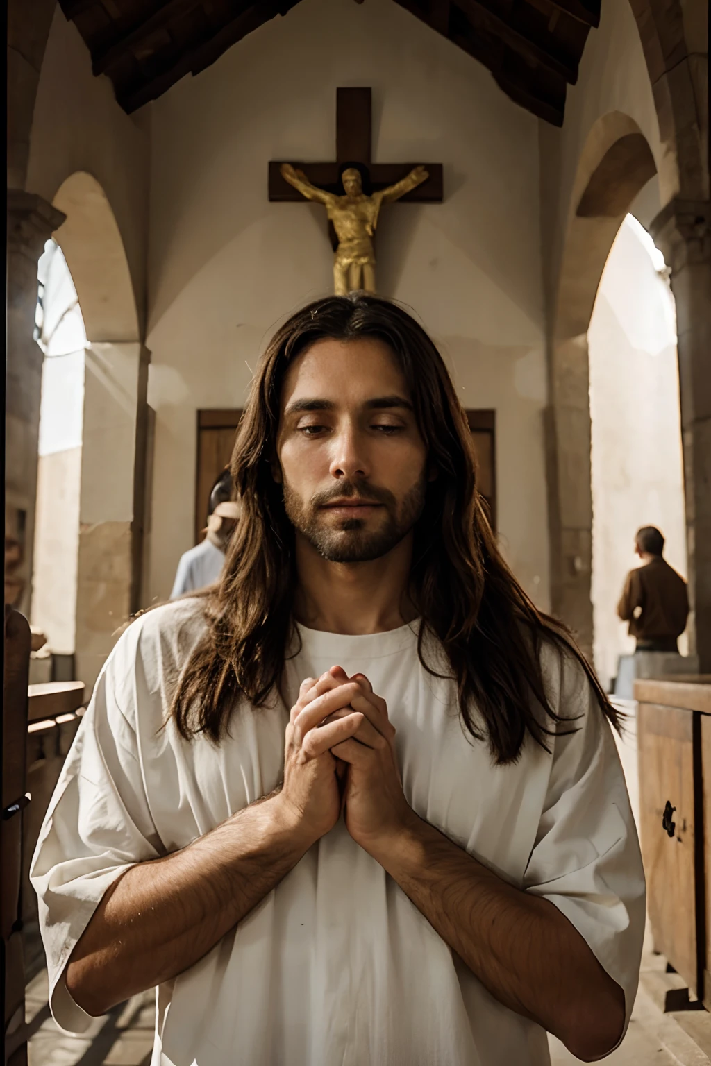 Jesus Christ in Prayer of Peace
