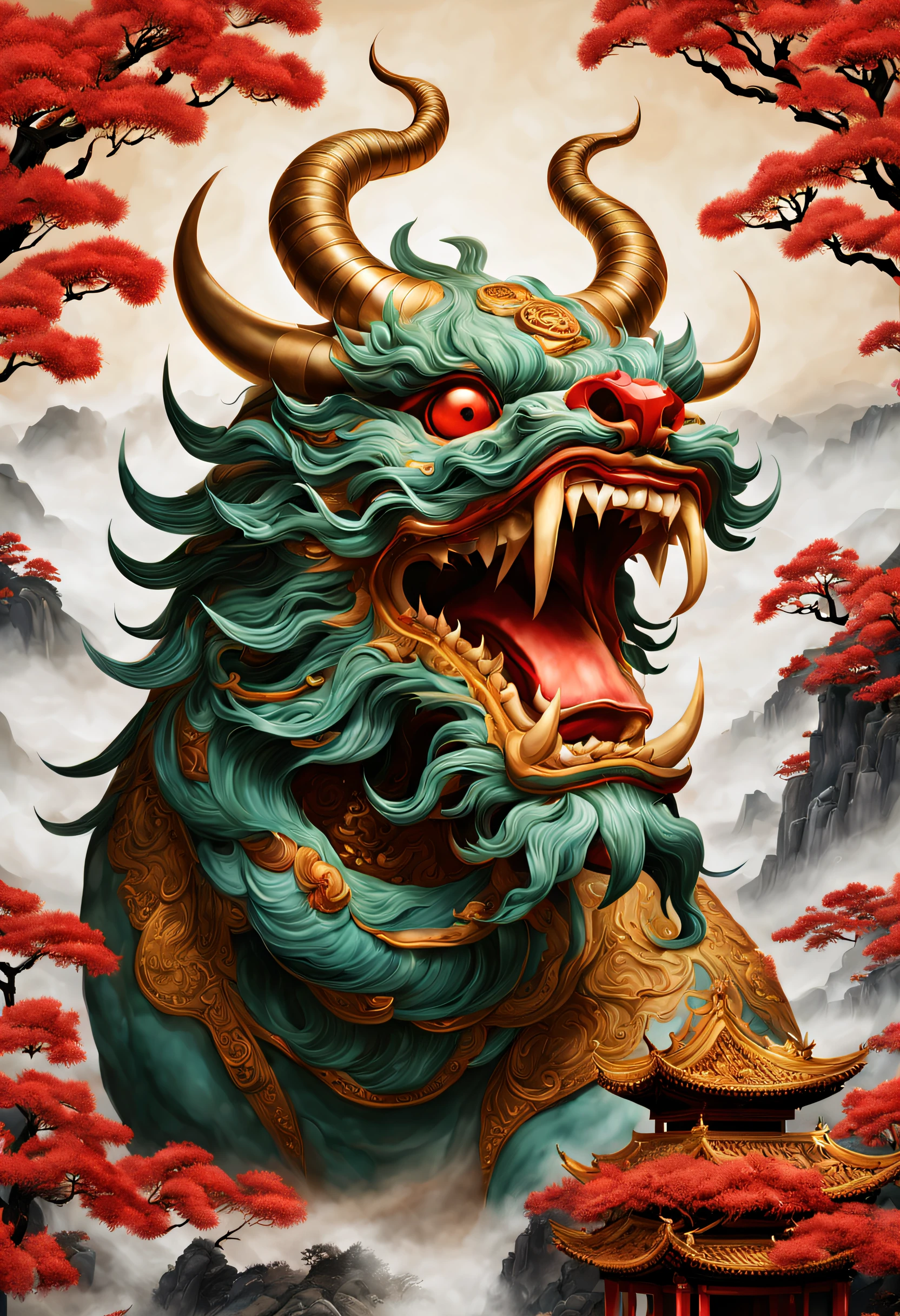 Mythical beast name: Tiaotuo
Mythical legend: Tiaotuo is one of the four famous fierce beasts in ancient Chinese mythology, which has an extreme appetite and greed. It is often used to describe greedy people.
Appearance characteristics: Tiaotuo's appearance is usually depicted as a huge fierce beast, with horns on its head, a wide open mouth, a prominent lower jaw, and eyes widely spaced. It looks fierce and powerful.
Symbolic meaning: Tiaotuo represents endless appetite and greed, and is a symbol of evil, chaos, and destruction. In ancient culture, the image of Tiaotuo was often used to warn people to pay attention to moderation and caution.
Cultural application: The image of Tiaotuo is widely used in ancient Chinese art and architecture, such as bronze ware, pottery, jade, and stone carving, etc., and becomes an important element of traditional culture.
Modern cognition: In modern times, Tiaotuo is considered as a cultural symbolic animal. Its image is used for various advertisements, trademarks, and movies, representing a symbol of pursuing material enjoyment and desires.