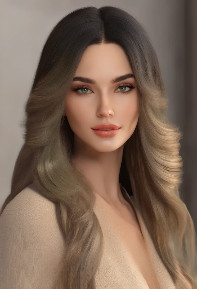 black hair, extremely long hair,(long hair), greenish eyes, beautiful green eyes, upturned nose, marked nose, full mouth, full lips, reddish lips, beauty, young beauty, extremely beautiful, harmonious face,