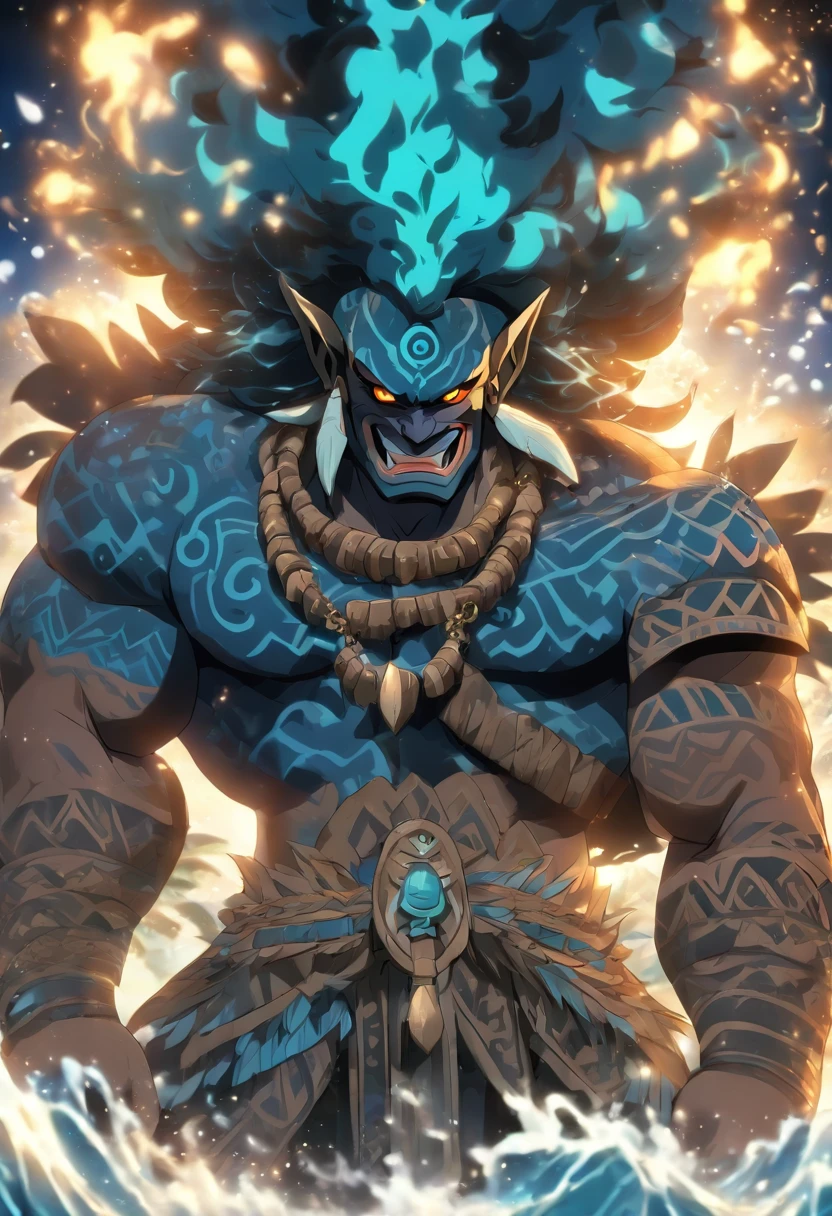 (((Tangaroa))) best quality, ultra-high resolution, 4K detailed CG, master piece, Maori ,Maori god,Maori mythology, ((Deus Aquatico)) , Maori image, aesthetic, screen-centered