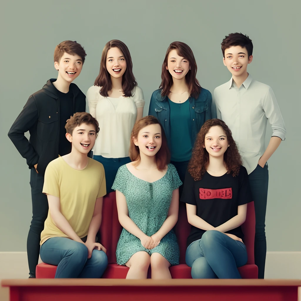 Group of young adults who are not conventionally attractive