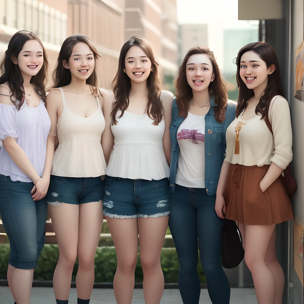 Group of young adults who are not conventionally attractive
