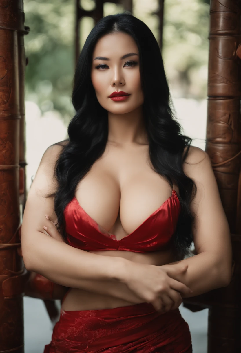 full shot, photo, milf, ((busty)), ((perfect breasts)), beautiful, perfect body, (long hair), ((black hair)), 20 years old, (((Boa Hancock in One Piece, serial ))), (perfect frame), (black hair and blue eyes), masterpiece, ultra detailed, realistic, high resolution, 8k, seductive, ((( big areolas))), (looking at me), messy hair, black hair very long, front view, tease, ((huge breasts)), (((giant breasts))), giant tits, huge , realistic photo, high resolution, full , full body, curvy figure, oiled , in pirate ship, huge wave splashes her, showering, wet, ((((giant tits)))), ((breast expansion)), fitness, naked, ((pubic hair)), very athletic, very tanned, pink , veins on the body and on the breasts, Chinese dress, veiny tits, veiny breasts, red lip, deep red lipstick, sunglasses on the head, large hoop earrings, open legs, helm pirate ship, full body photo, ultraist , details, (Best quality), (analog film photo) . faded film, desaturated, 35mm photo, grainy, vignette, vintage, Kodachrome, Lomography, stained, highly detailed, found footage,z1l4