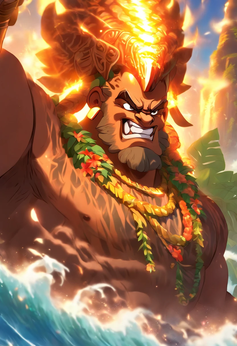 Super muscular boar beastman,manly,Short Hair,(Wear Hawaiian traditional clothing:1.7),Open your mouth and stick out your tongue,(Surrounded by erect men:1.2),(a large amount of semen on the face and body,:2.0),Southern Island,(Anal Sex:1.9),Brown fur,Black hair and beard,M-shaped legs,Tattoo,Close ~ eyes,Erect penis,(Big cock),(Nipple ring piercing:1.2),Blindfold,Constraints,Hands behind back,(Deep Throat),semen gushing out of the anus,(Highest quality)