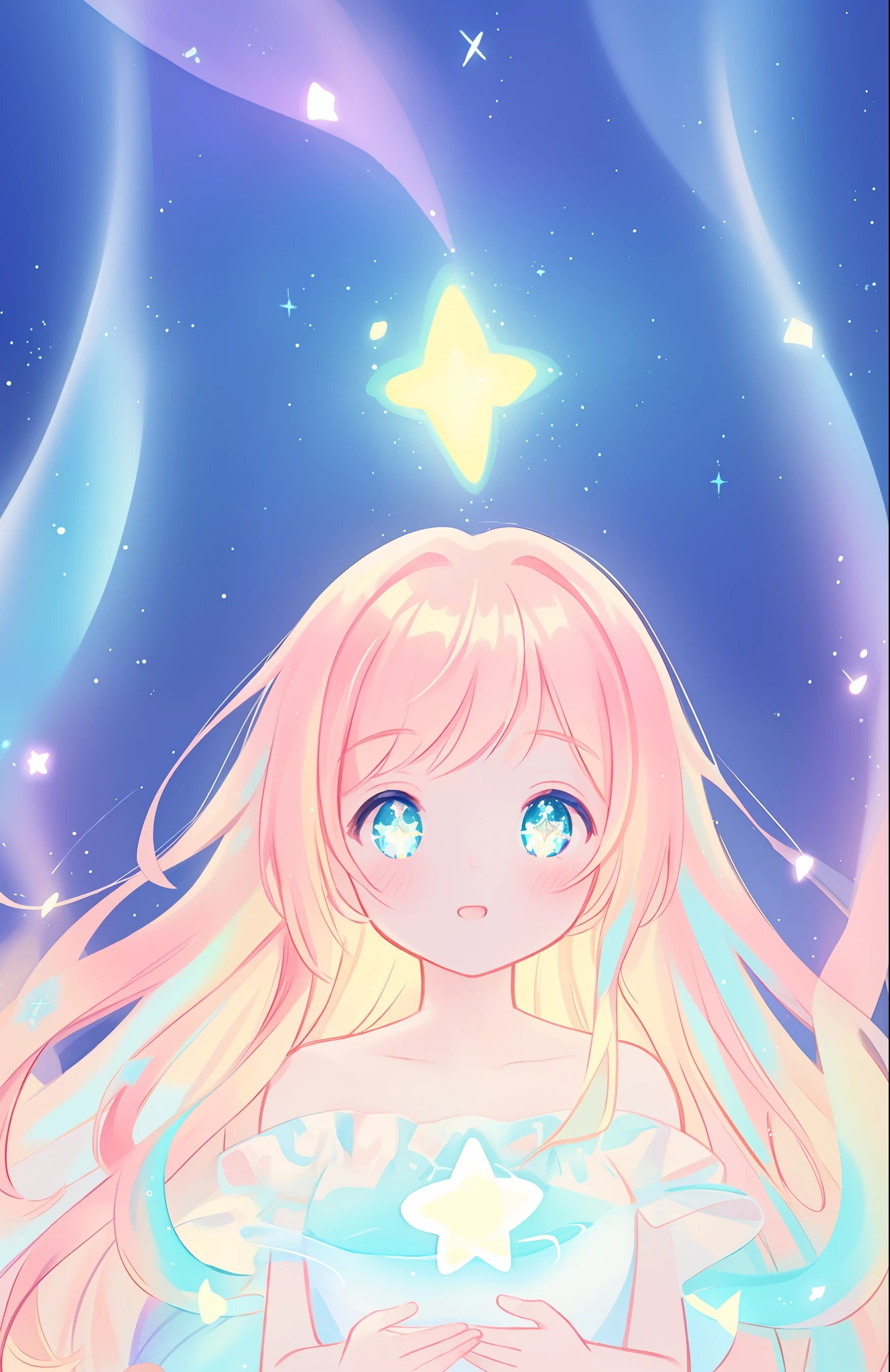 beautiful girl, puffy tiered ballgown, vibrant pastel colors, (colorful), glowing golden long hair, magical lights, sparkling magical liquid, inspired by Glen Keane, inspired by Lois van Baarle, disney art style, by Lois van Baarle, glowing aura around her, by Glen Keane, jen bartel, glowing lights! digital painting, flowing glowing hair, glowing flowing hair, beautiful digital illustration, fantasia background, whimsical, magical, fantasy, ((beautiful face)), ((masterpiece, best quality)), intricate details, highly detailed, sharp focus, 8k resolution, sparkling detailed eyes, liquid watercolor