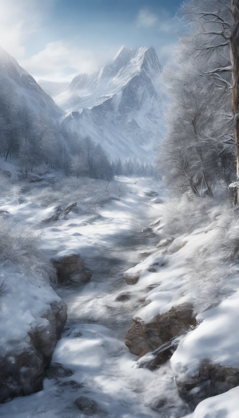 Winter mountain scenery