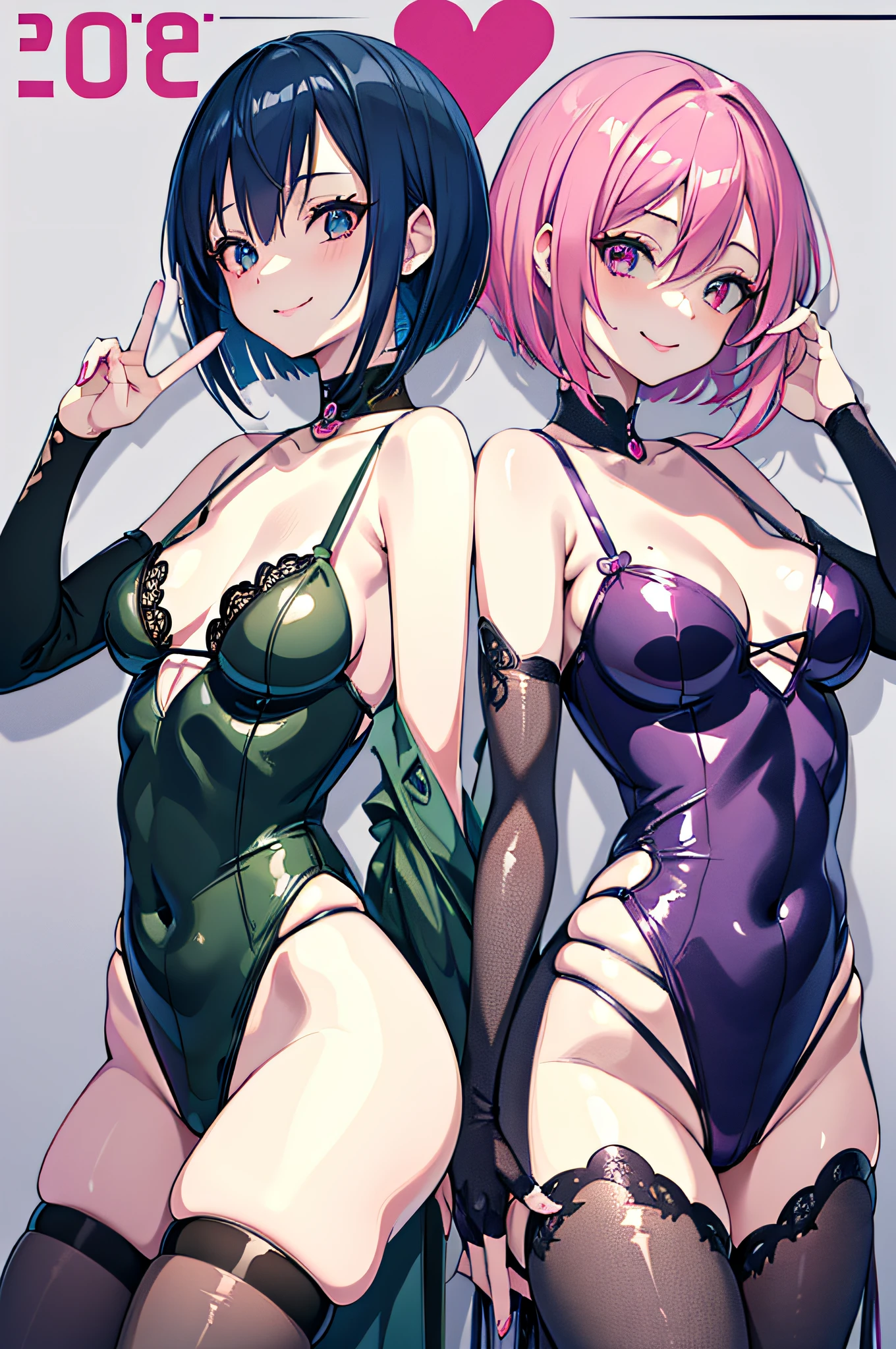 masutepiece, Best Quality, Illustration, Ultra-detailed, finely detail, hight resolution, 8K Wallpaper, Perfect dynamic composition, Beautiful detailed eyes, Women's Fashion,Short bob hair,Small breasts natural color lip, Bold sexy poses,Smile,Harajuku、20 years girl、Cute、Subject looking at sexy pose on camera