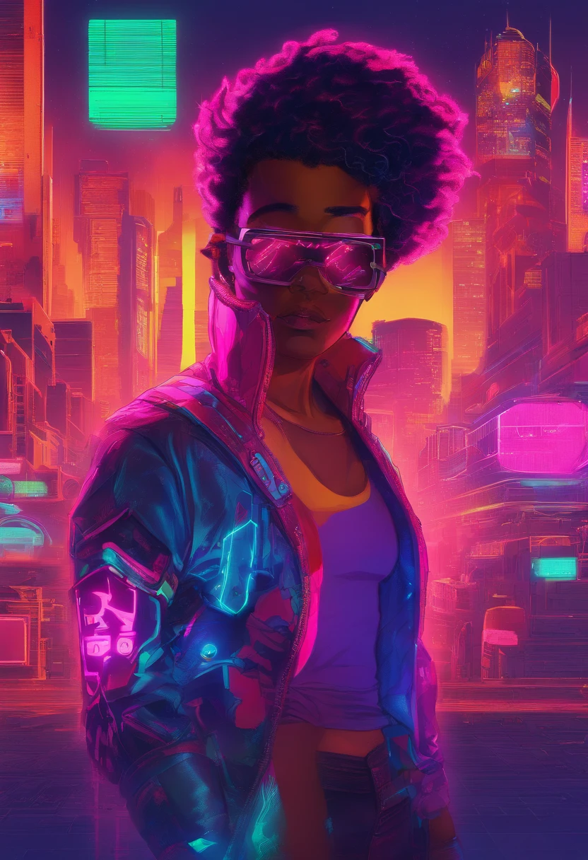 Mysterious Neon City Short Hair Incomplete Beard Shadow Full Body Side Image Looks Mysterious Night Costume Superhero Young Black.Narrow Slim Eyes Pause Donald Glover Childish Gambino Lil Afro Short Hair