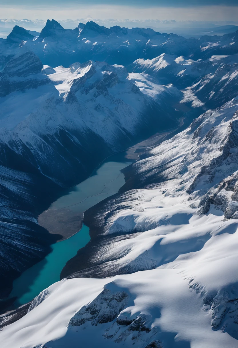Canadian Rockies Mountain, avalanche, realistic, best quality, ultra-detailed, solo, outdoor, mountains, nature, winter, snow, photorealistic. DSLR, Cinematic, raw photo, taken from a helicopter viewpoint,