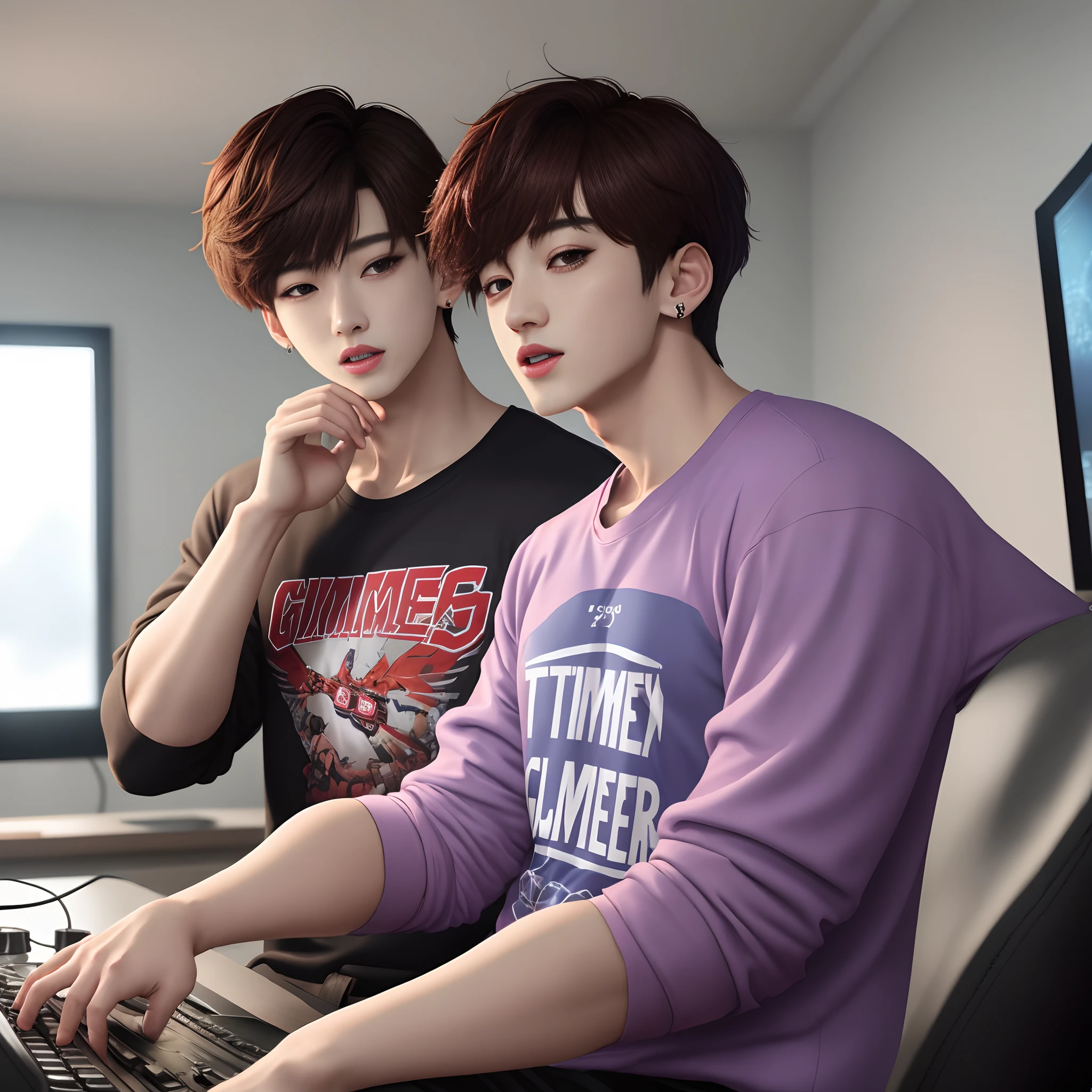jungkook com camisa de time gamer
