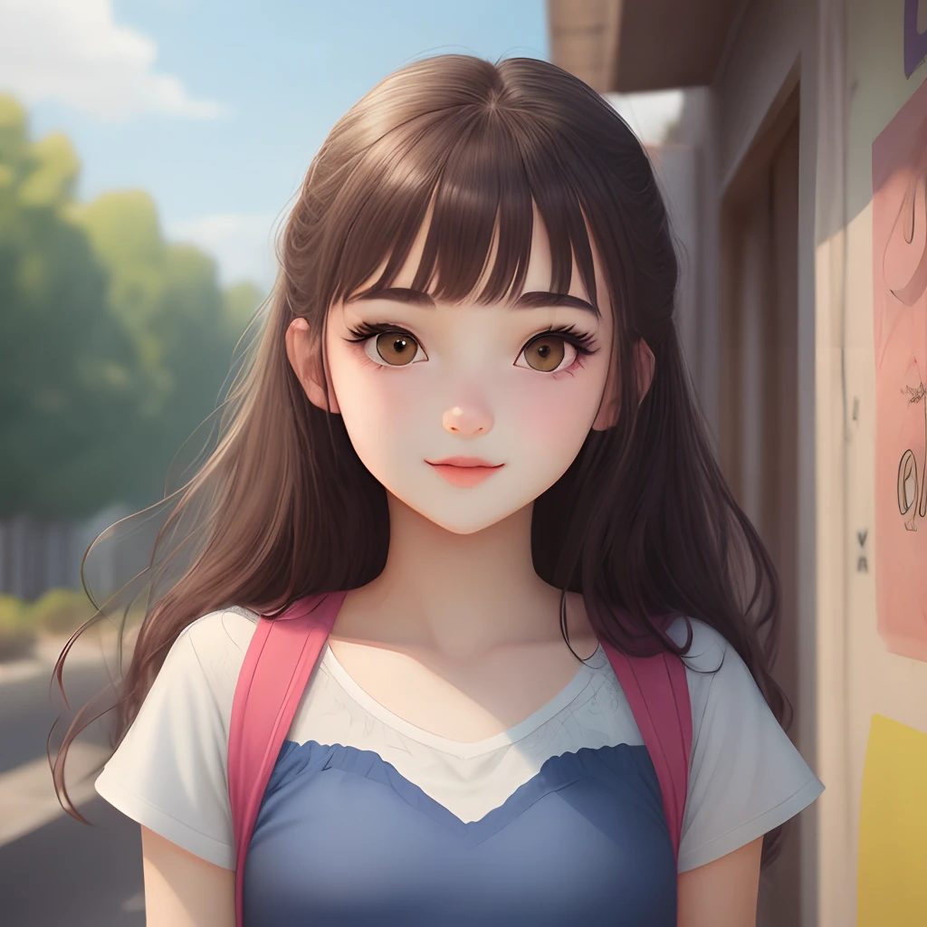 Beautiful  girl cartoon