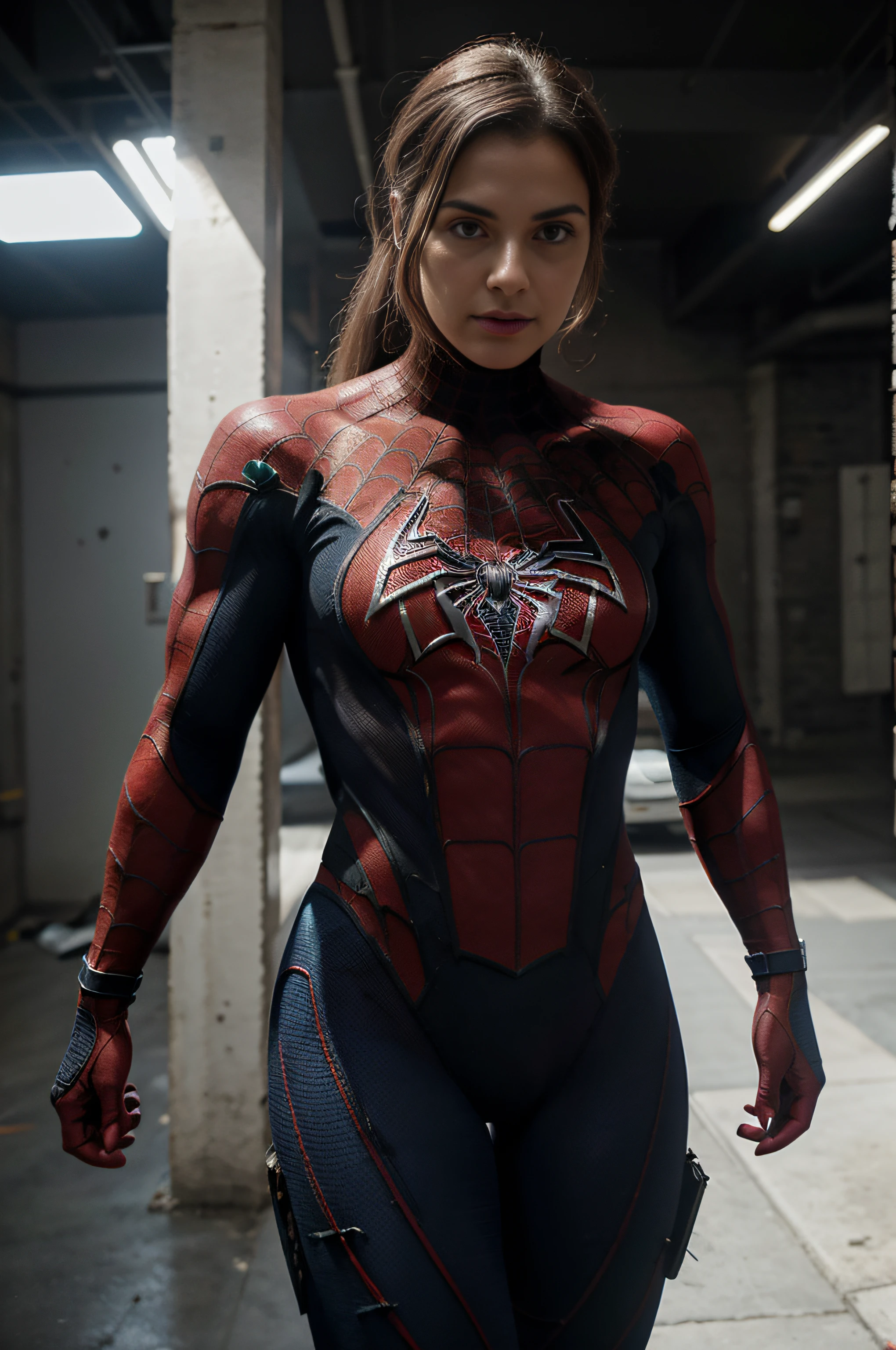 (( melhor qualidade, absurdo, ultra detalhado, obra-prima)), 3 mulheres lindas(( 21 anos , corpo ampulheta, seios enormes,seios enormes,detalhados e perfeitos(( 2 hands, rosto, olhos ,dedos)), cada uma usando uma cosplay diferente(( supergirl, mulher maravilha, homem aranha))