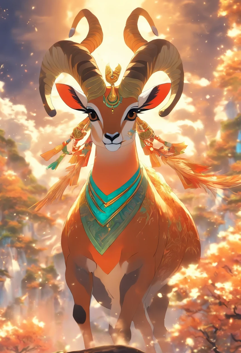 (((Vayu))) best quality, ultra-high resolution, 4K detailed CG, masterpiece, Hindu God, wind, Hindu mythology, ((On top of an antelope)), Hindu image, aesthetic, screen-centric ,full body