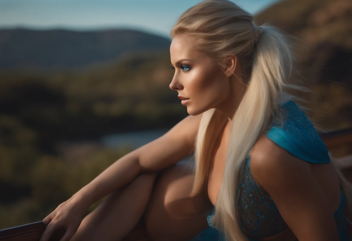 Long ponytail, Blue eyes, a blond,Huge,Huge ass,panthyhose,A sexy,Beautiful fece,Sheer clothes,Erotic