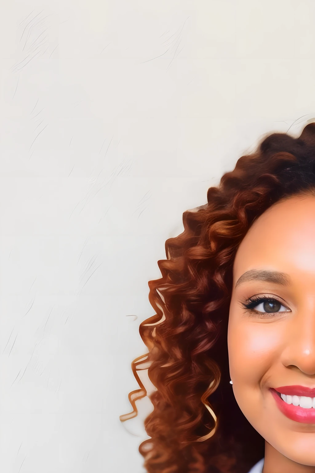 mulher sorridente com cabelo encaracolado vermelho e blazer branco, retrato headshot, Retrato de Maci Holloway, professional headshot, foto headshot, fotografia headshot, Ameera africana Al Taweel, pele clara, Sara Ali, Hannah Yata, Ashteroth, Aida Muluneh, Directed by: Lena Alexander, imagem retrato, com cabelos ruivos cacheados, Retrato no meio da foto, retrato profissional