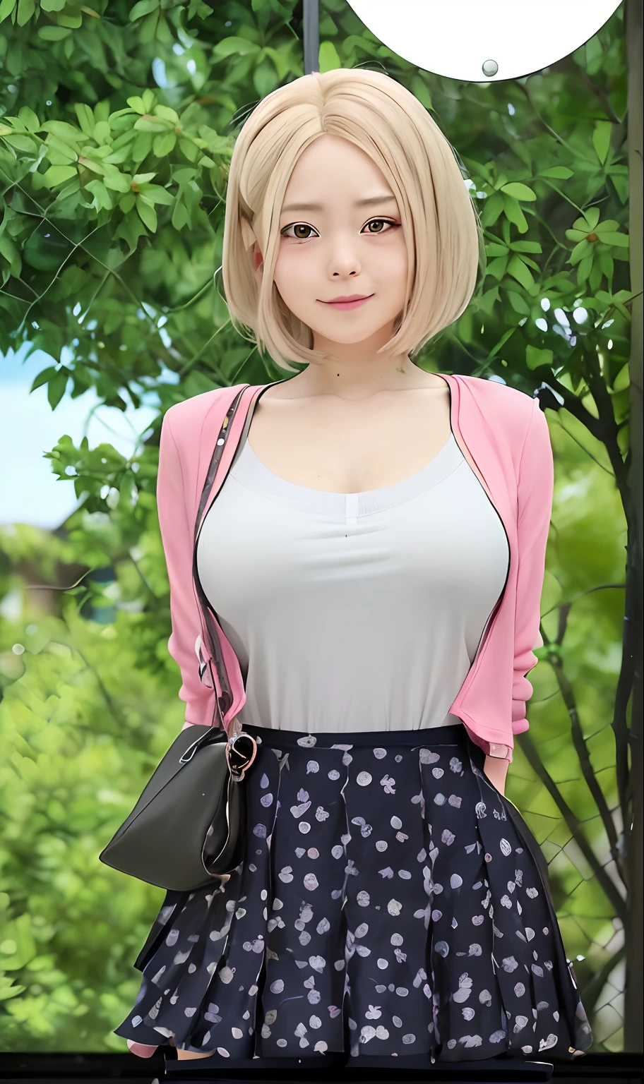 a cartoon picture of a woman in a skirt and a pink jacket, realistic schoolgirl, attractive anime girl, revealing clothes, seductive anime girl, beautiful alluring anime teen, a hyperrealistic schoolgirl, ecchi anime style, loli in dress, hyperrealistic schoolgirl, wearing a cute top, anime visual of a cute girl, touching her clothes