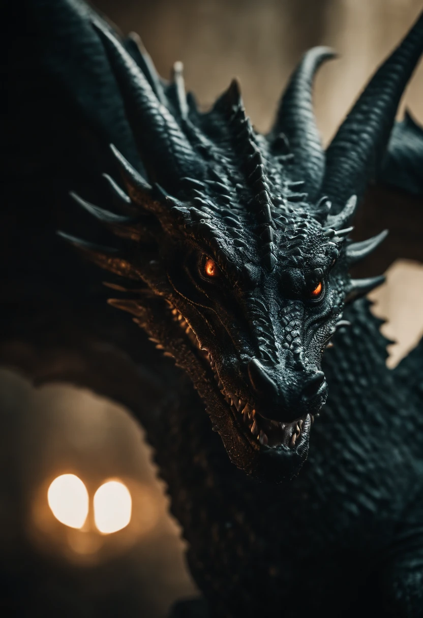 a dragon's body with five heads