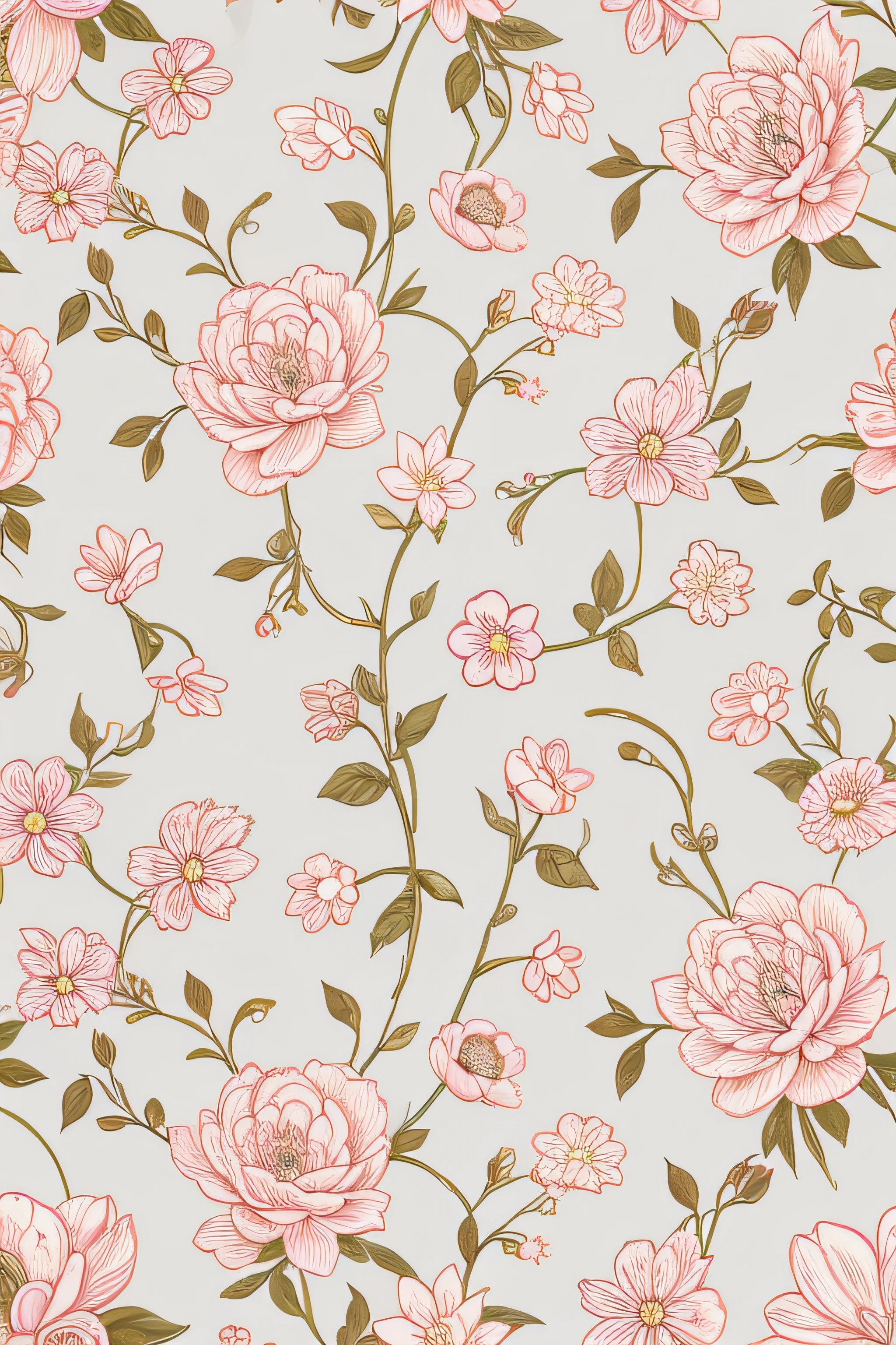 seamless repeating colourful floral pattern