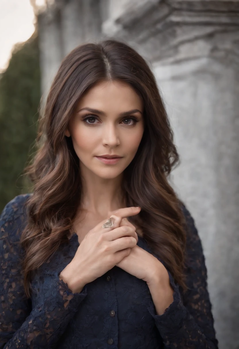 (melhor qualidade,Altas:1.2),(Realistic:1.37),Rosto detalhado, foto fotorrealista, em uma cidade movimentada, A Sexy Mom (O rosto de Nina Dobrev) e seu lindo filho de quatro anos (boy) (cabelos loiros e olhos brilhantes) tecer pelas ruas, their hands clenched tightly as they explored the sights.