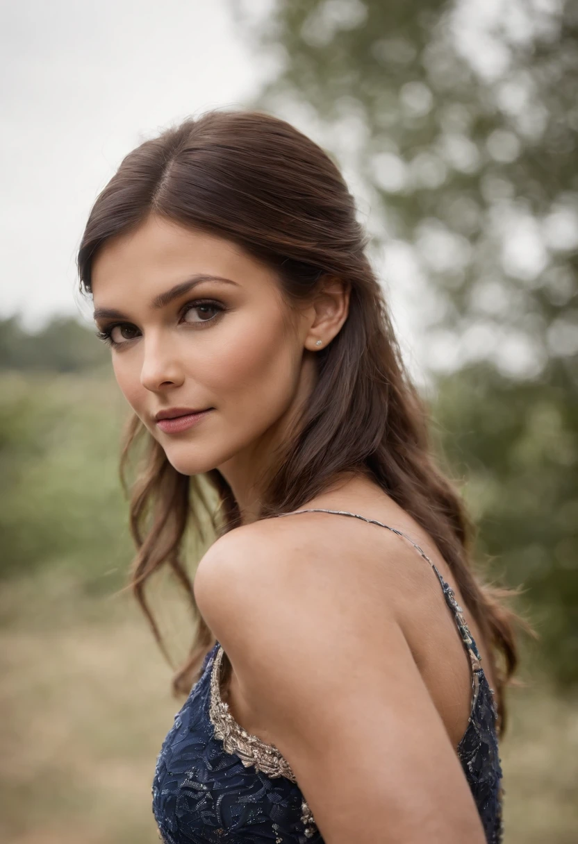 (melhor qualidade,Altas:1.2),(Realistic:1.37),Rosto detalhado, foto fotorrealista, em uma cidade movimentada, A Sexy Mom (O rosto de Nina Dobrev) e seu lindo filho de quatro anos (boy) (cabelos loiros e olhos brilhantes) tecer pelas ruas, their hands clenched tightly as they explored the sights.