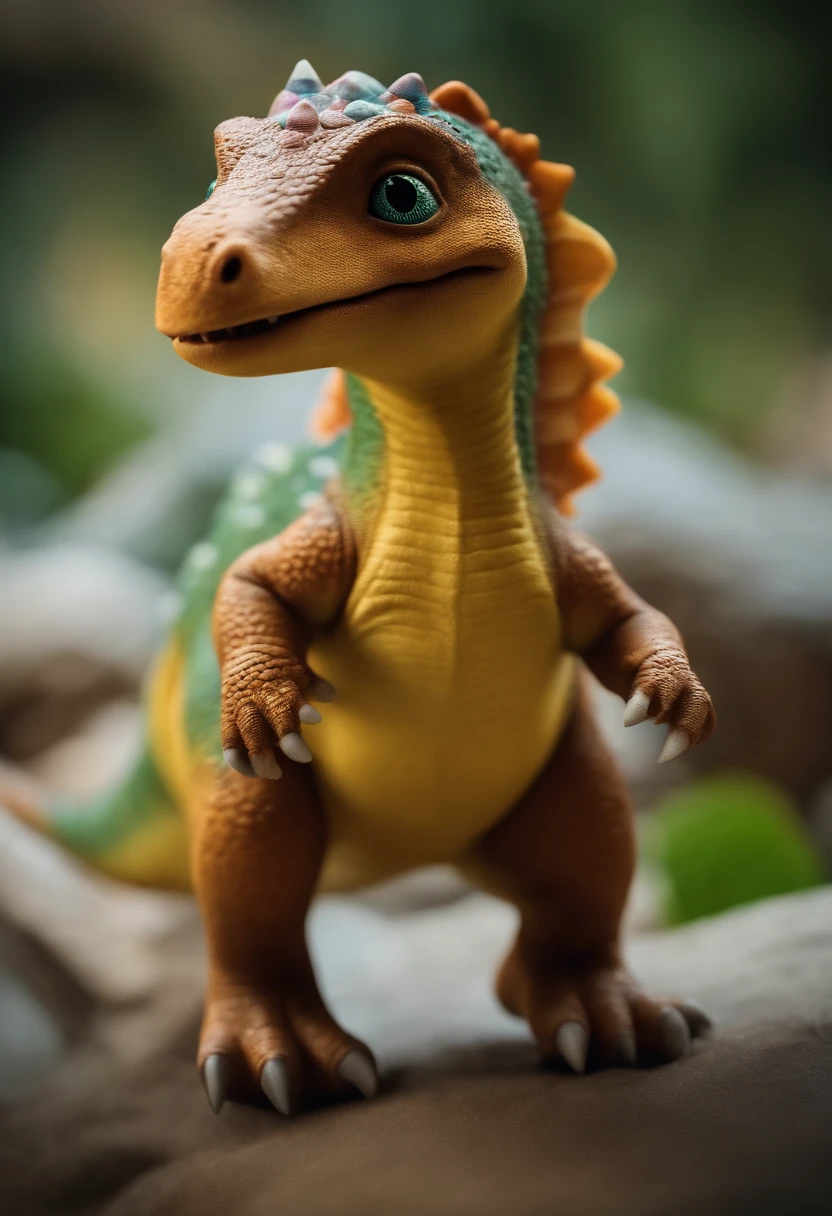 cute dinosaur colourful on transparent background
