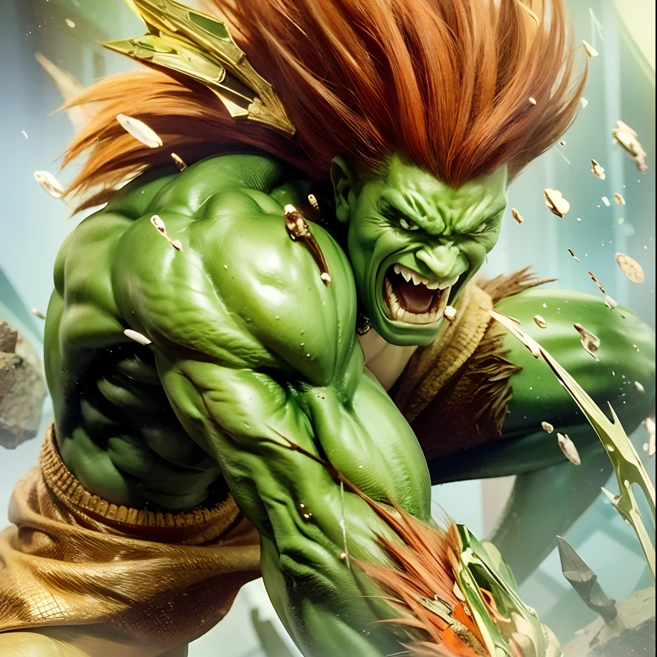Blanka de street fighter como un filosofo