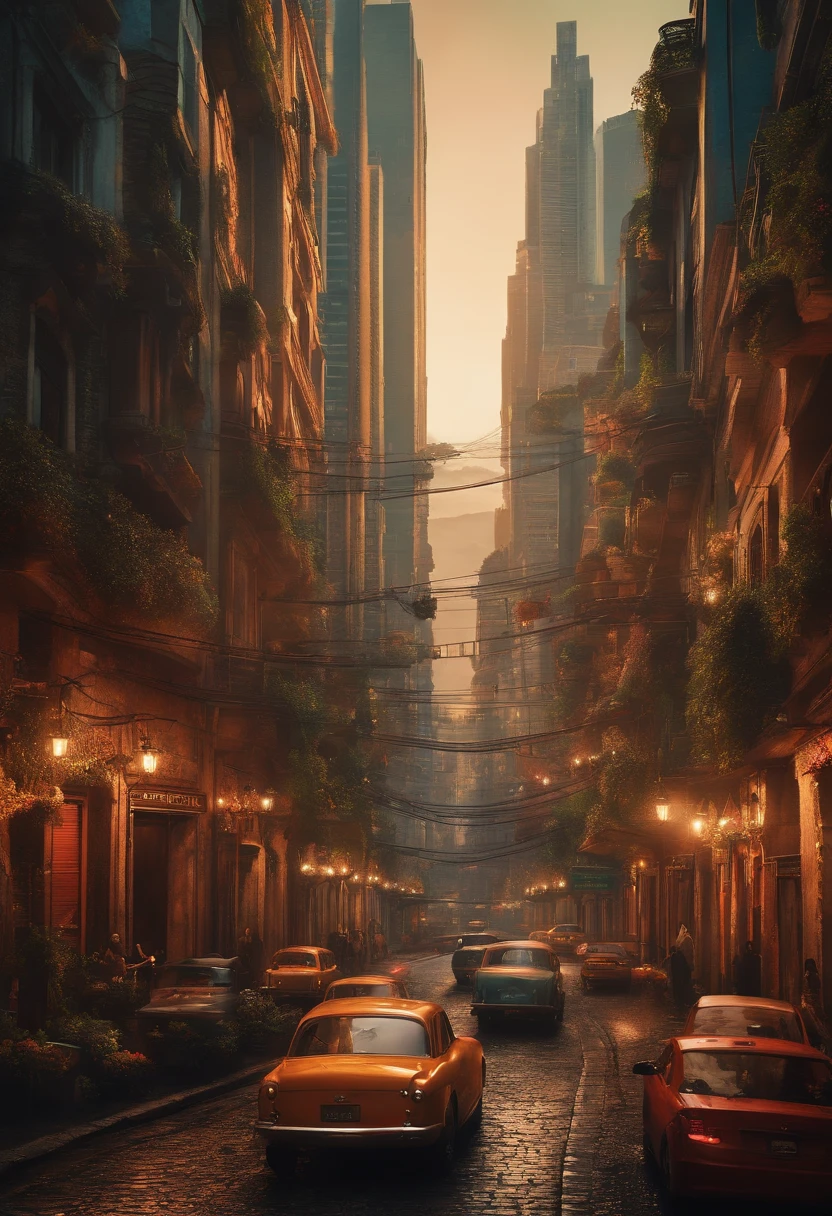 crie uma cidade dos anos 3000 super realista